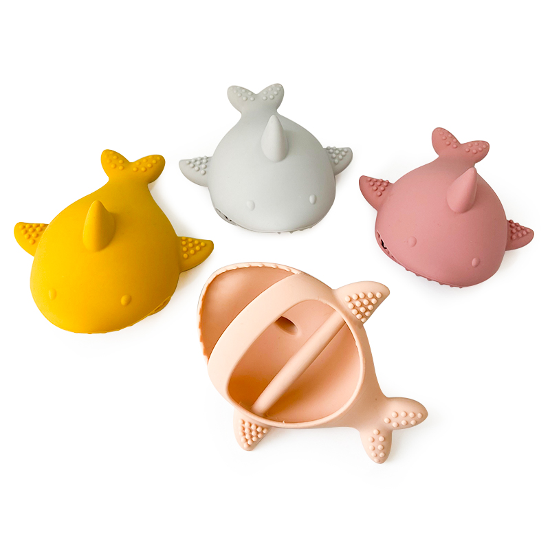 Baby Products Photos - 1pcs 실리콘 상어 아기 팔찌 치아발육기