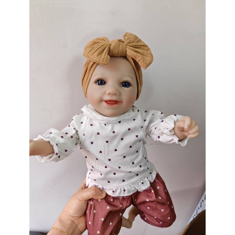 43CM 블루 아이즈 리본 베이비돌, 웃는 얼굴, 수작 - Baby Products Drawing 리뷰 및 가격