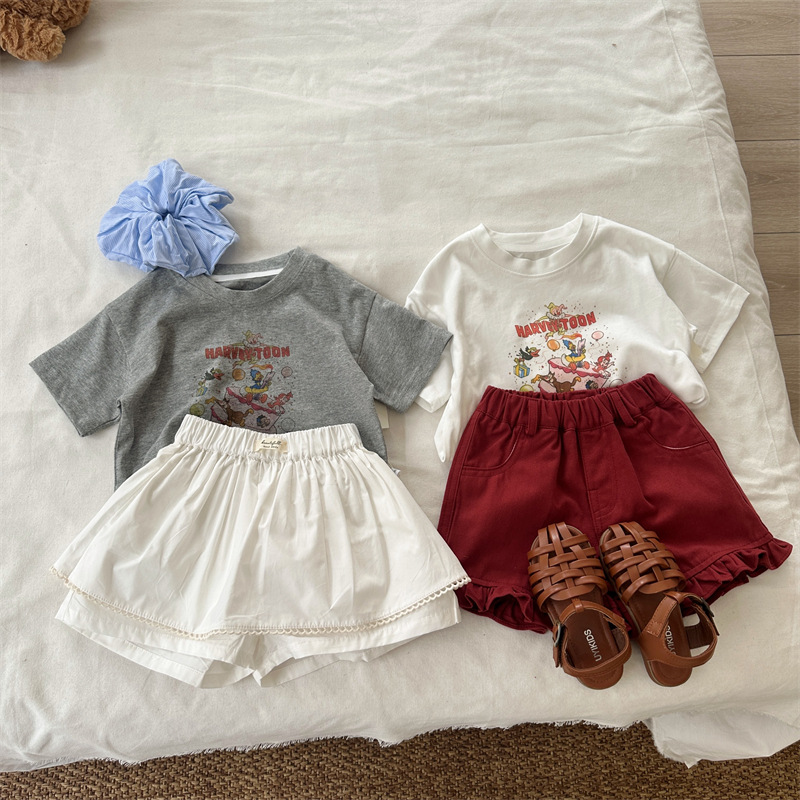 2026년 여름 신상품 아동용 단색 귀단형 바지, 여아 - Baby Products Korean 리뷰 및 가격