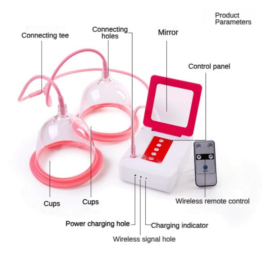 전기 가슴 마사지 장치 확대 진공 펌프 이중 흡입 컵  - Breast Pump 리뷰 및 가격