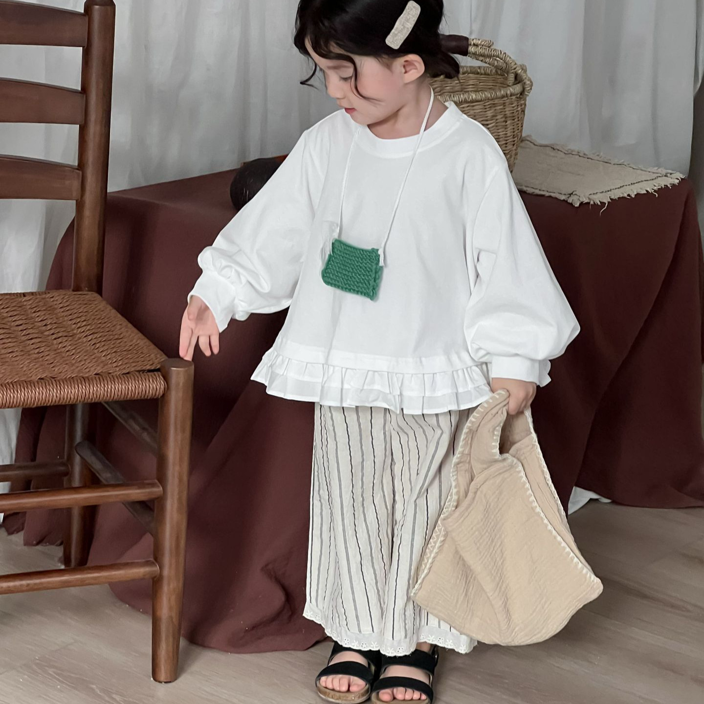 2025 여아용 레트로 루즈 레이스 팬츠 한국 아동복  - Baby Products Korean 리뷰 및 가격