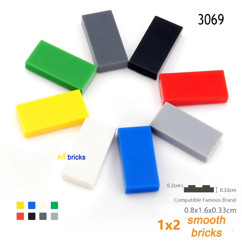 50 개/몫 1x2 타일 빌딩 블록 대량 액세서리 30 - Lego Set City 리뷰 및 가격